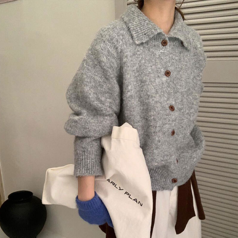 long-sleeved knitted jacket 12