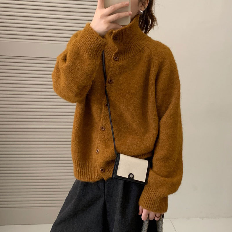 long-sleeved knitted jacket 12