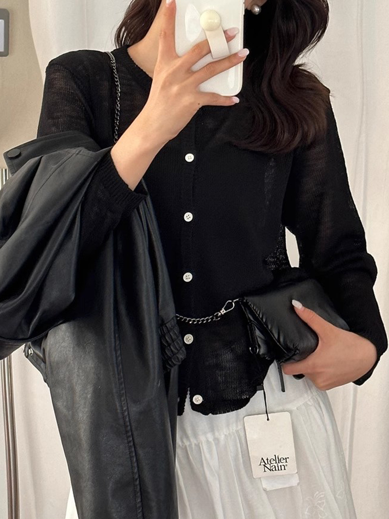 long-sleeved solid color jacket 14