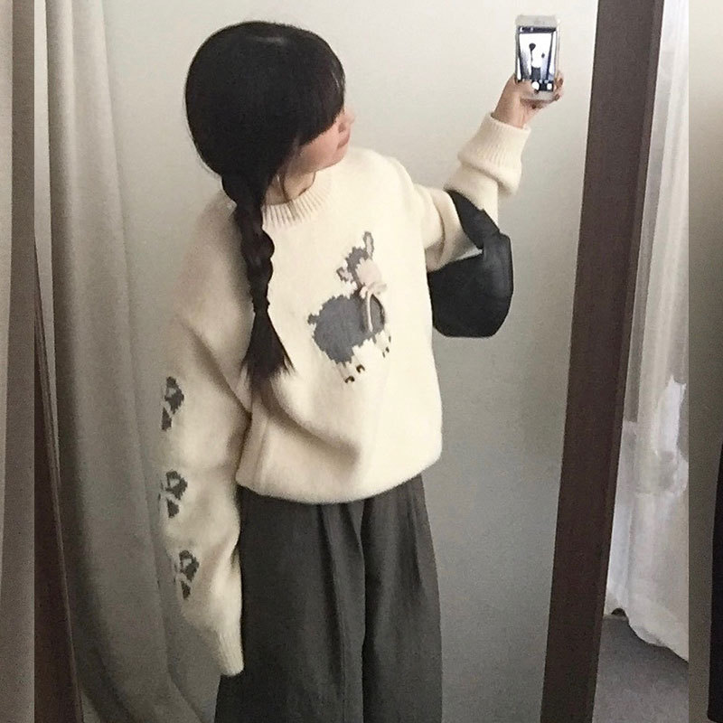 Loose versatile sweater 8 01