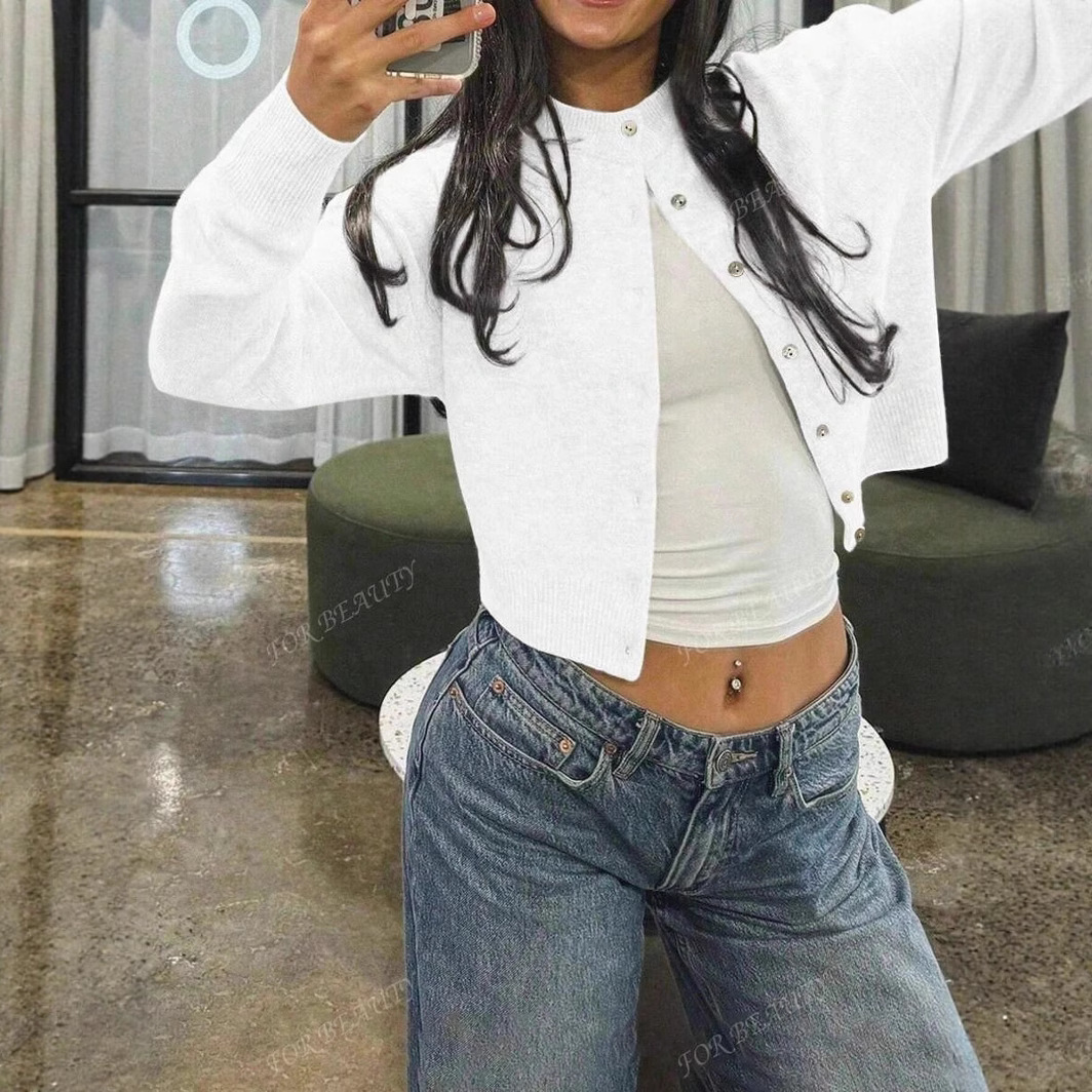 women's casual belly-baring sweater 24
